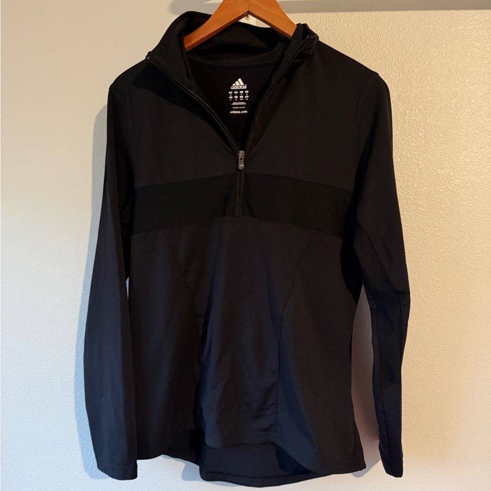 Adidas Black quarter zip pullover